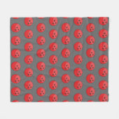 Red Bowling Ball Pattern Fleecedecke (Vorderseite (Horizontal))