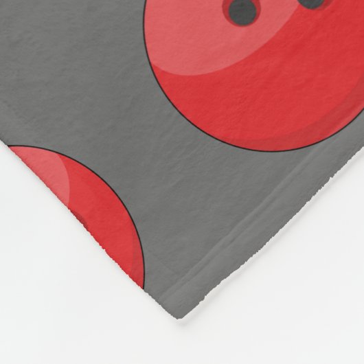 Red Bowling Ball Pattern Fleecedecke (Ecke)