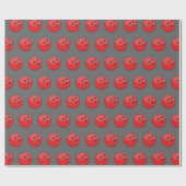 Red Bowling Ball Pattern Geschenkpapier (Flach)