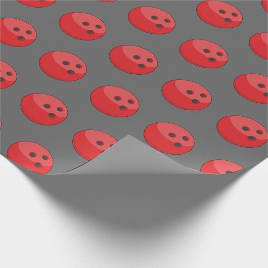 Red Bowling Ball Pattern Geschenkpapier (Ecke)