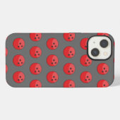 Red Bowling Ball Pattern iPhone Hülle (Rückseite (Horizontal))