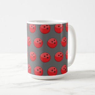 Red Bowling Ball Pattern Kaffeetasse