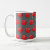Red Bowling Ball Pattern Kaffeetasse (Links)
