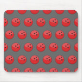 Red Bowling Ball Pattern Mousepad (Vorne)