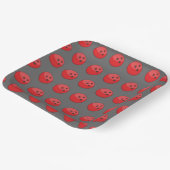 Red Bowling Ball Pattern Pappteller (Gewinkelt)