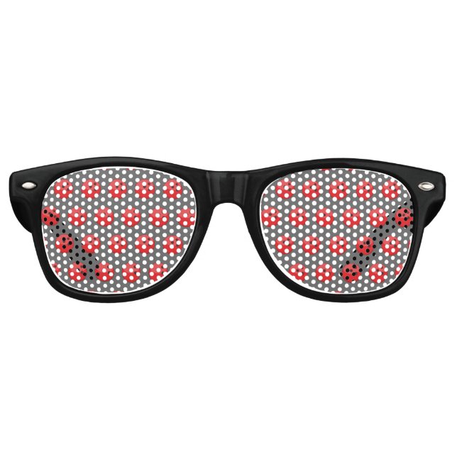 Red Bowling Ball Pattern Partybrille (Vorderseite)