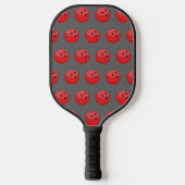 Red Bowling Ball Pattern Pickleball Schläger (Vorderseite)