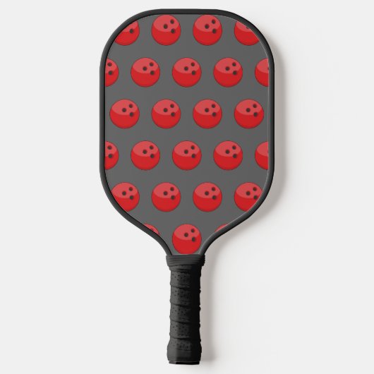 Red Bowling Ball Pattern Pickleball Schläger (Rückseite)