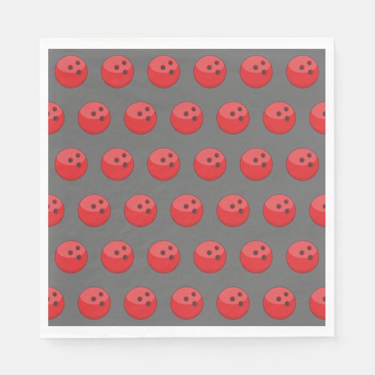Red Bowling Ball Pattern Serviette (Vorderseite)