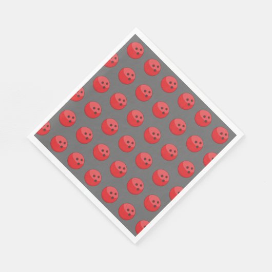 Red Bowling Ball Pattern Serviette (Ecke)