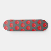 Red Bowling Ball Pattern Skateboard (Horizontal)