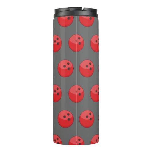 Red Bowling Ball Pattern Thermosbecher (Rückseite)