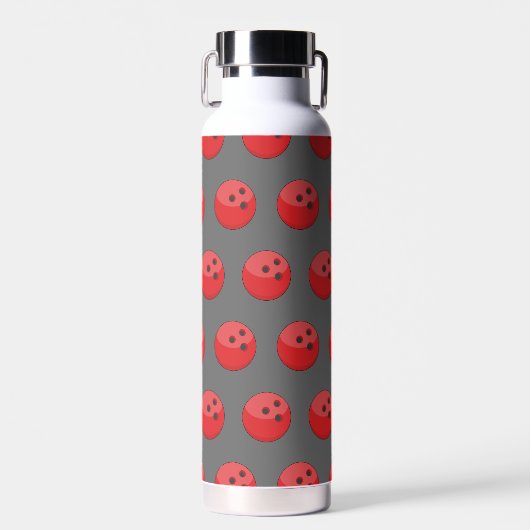 Red Bowling Ball Pattern Trinkflasche (Vorne)