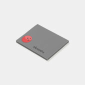 Red Bowling Ball personalize Post-it Klebezettel (angewinkelt)