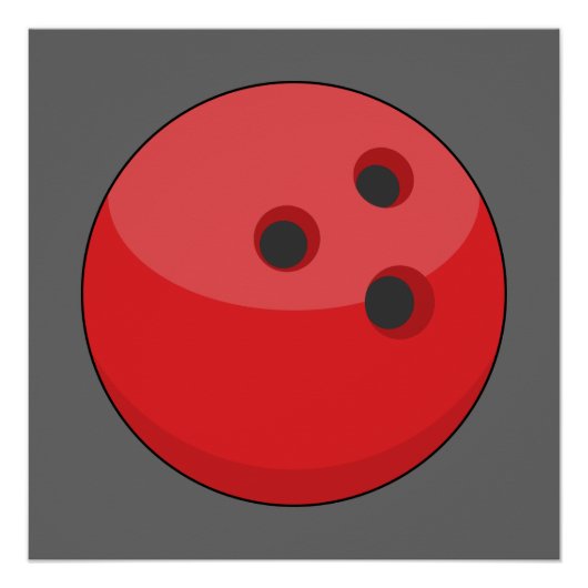 Red Bowling Ball Poster (Vorderseite)