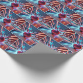 Red Bowling Ball Strike Geschenkpapier (Ecke)