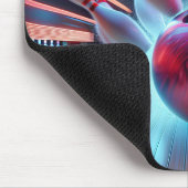 Red Bowling Ball Strike Mousepad (Ecke)