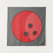 Red Bowling Ball Wandteppich (Vorderseite (Horizontal))