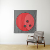 Red Bowling Ball Wandteppich (Beispiel (Horizontal))