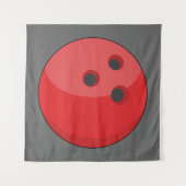 Red Bowling Ball Wandteppich (Vorderseite)