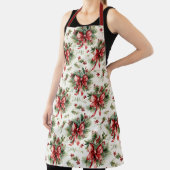 Red Bows and Holly Leaves Schürze (InSitu)