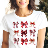 Red Bows Coquette Weihnachten Tri-Blend Shirt