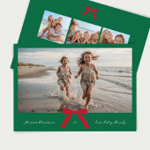 RED Bows GREEN CREAM MERRY Weihnachten Foto