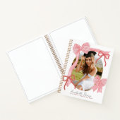 Red Bows Photo Graduation Guest Book Notizblock (Innenseite)