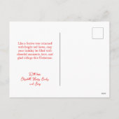 Red Bows Ribbons Merry Tree Feiertagspostkarte (Rückseite)