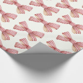 Red Bows Weihnachtspapier Geschenkpapier (Ecke)