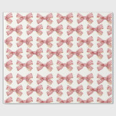 Red Bows Weihnachtspapier Geschenkpapier (Flach)