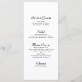 Red Bows Winter Wedding Menu Menükarte (Rückseite)