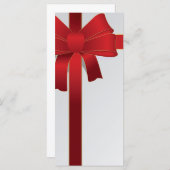 Red Bows Winter Wedding Program Programm (Vorne/Hinten)