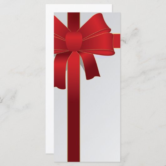 Red Bows Winter Wedding Program Programm (Vorne/Hinten)