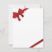 Red Bows Winter Wedding Save the Date (Rückseite)