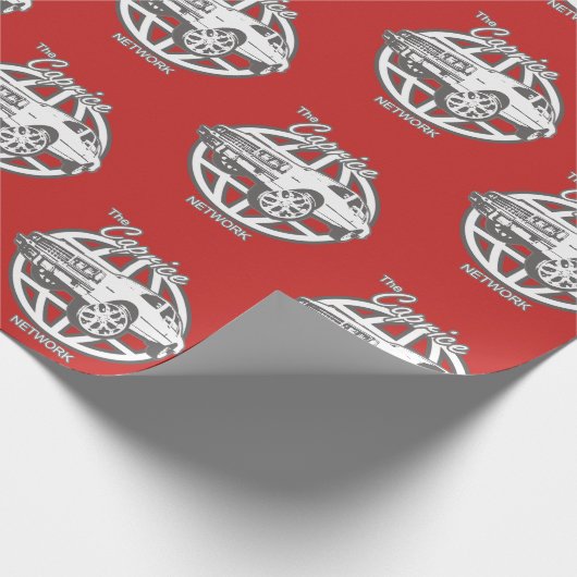 Red Box Chevy Caprice Network Wrapping Paper Geschenkpapier (Ecke)