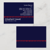 Red Box Line - Navy Blue Visitenkarte (Vorne/Hinten)