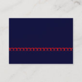 Red Box Line - Navy Blue Visitenkarte (Rückseite)