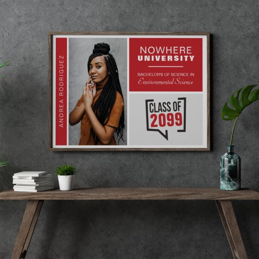 Red Boxes & Foto Abschluss Poster