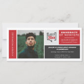 Red Boxes & Foto Wide Abschluss Einladung (Vorderseite)