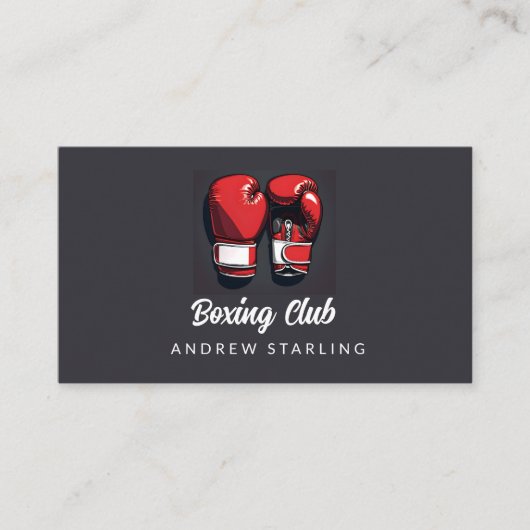 Red Boxing Club einfach und fett Visitenkarte (Vorderseite)