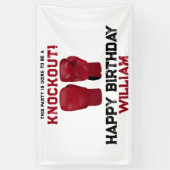 Red Boxing Gloves Kindergeburtstag Party Knock-out Banner (Vertikal)
