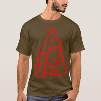Red Boxing Gloves Lines T-Shirt