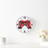 Red Boxing Gloves Wall Clock, Boxing Clock Face Runde Wanduhr (Zuhause)