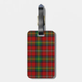 Red Boyd Tartan Karierte Gepäckmarke Gepäckanhänger (Rückseite vertikal)