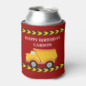 Red Boys Birthday Party Custom Dump Truck Dosenkühler (Kanne Vorderseite)