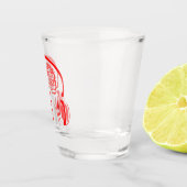 Red Brain Listing to Loud Music Schnapsglas (Rechts)