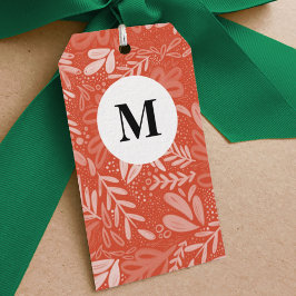 Red Bramble | Festive Botanische Monogramm Geschenkanhänger