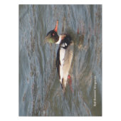 Red Breasted Merganser tablecloth Tischdecke (Vorderseite)