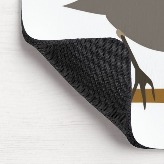 Red Breasted Robin on Branch Mousepad (Ecke)